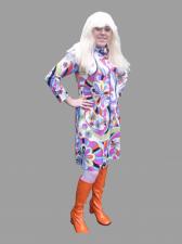 Costume Ladies 1960s Psychedelic Dress Image