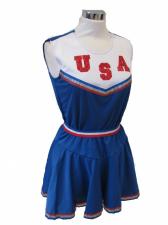 Costume Ladies American Cheer Leader Fancy Dress Costume Image