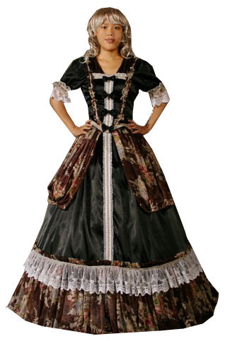 Ladies 18th Century Marie Antoinette Masked Ball Victorian Costume Image