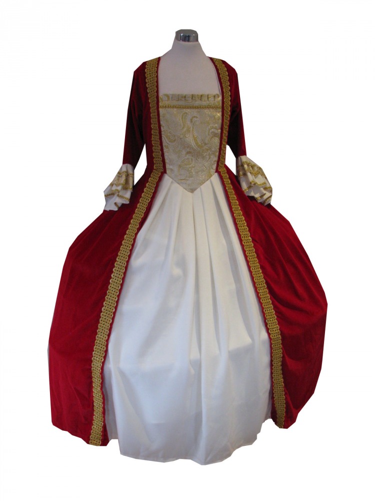 Deluxe Ladies 18th Century Marie Antoinette Masked Ball Costume Image