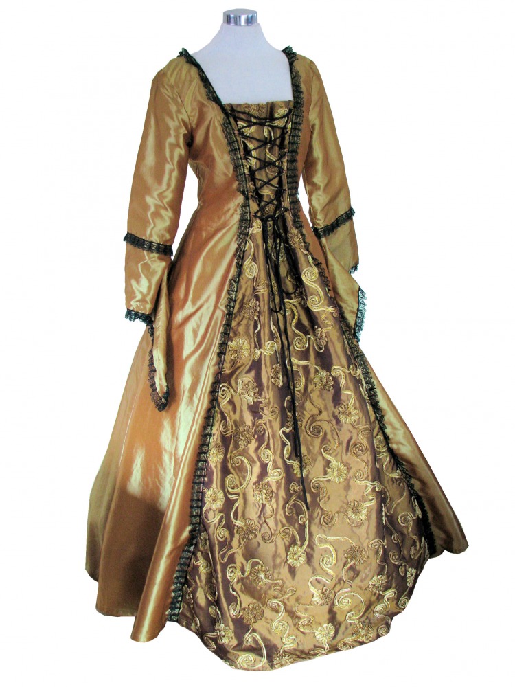 Ladies Medieval Renaissance Costume And Headdress Image