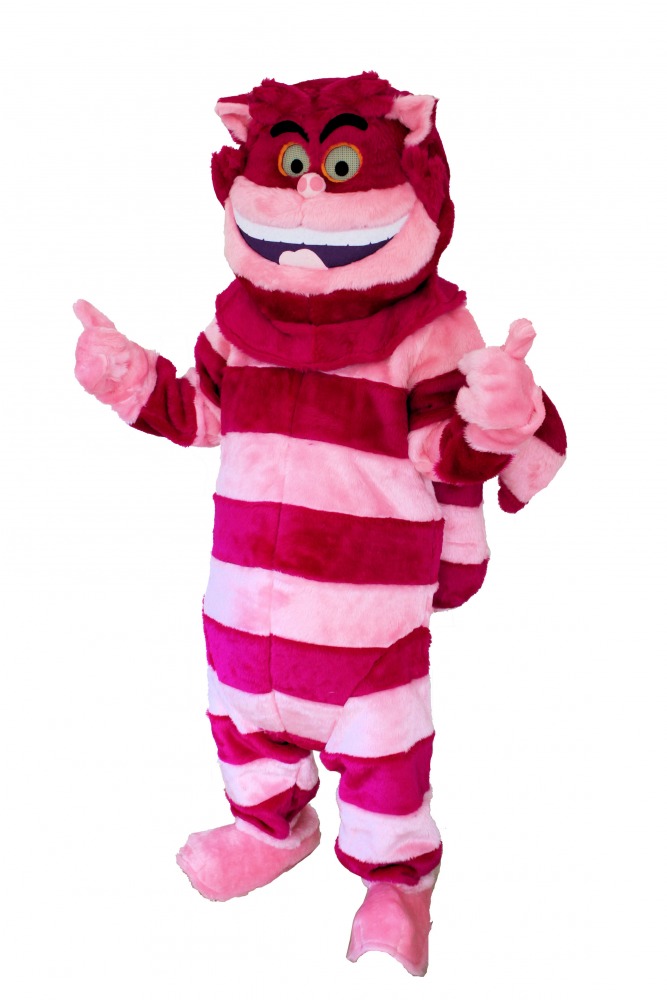 Adult Alice In Wonderland Cheshire Cat Mascot Padded Deluxe Costume