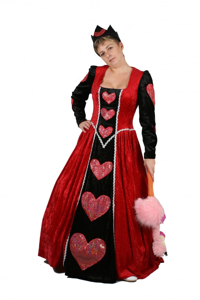 Ladies Queen of Hearts Fancy Dress Costume Image