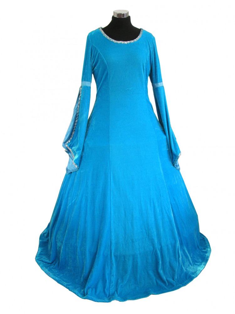 Ladies Medieval Renaissance Costume and Headdress Image