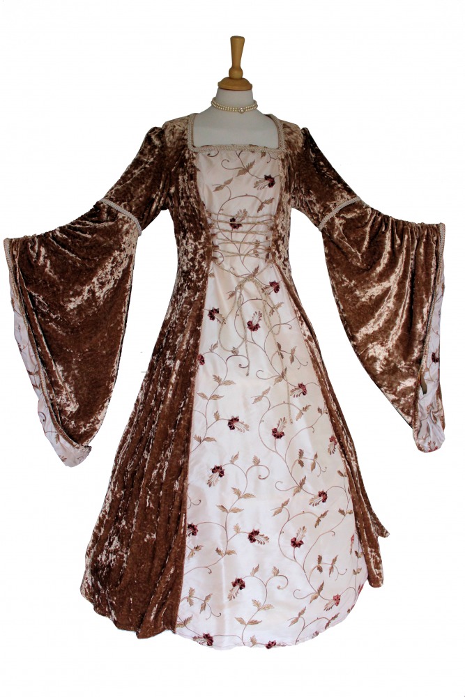 Ladies Medieval Renaissance Costume And Headdress Image