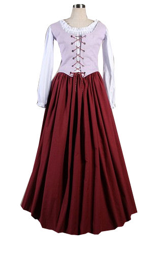 Ladies Medieval Tudor Serving Wench Costume Size 6 - 8 - Complete ...