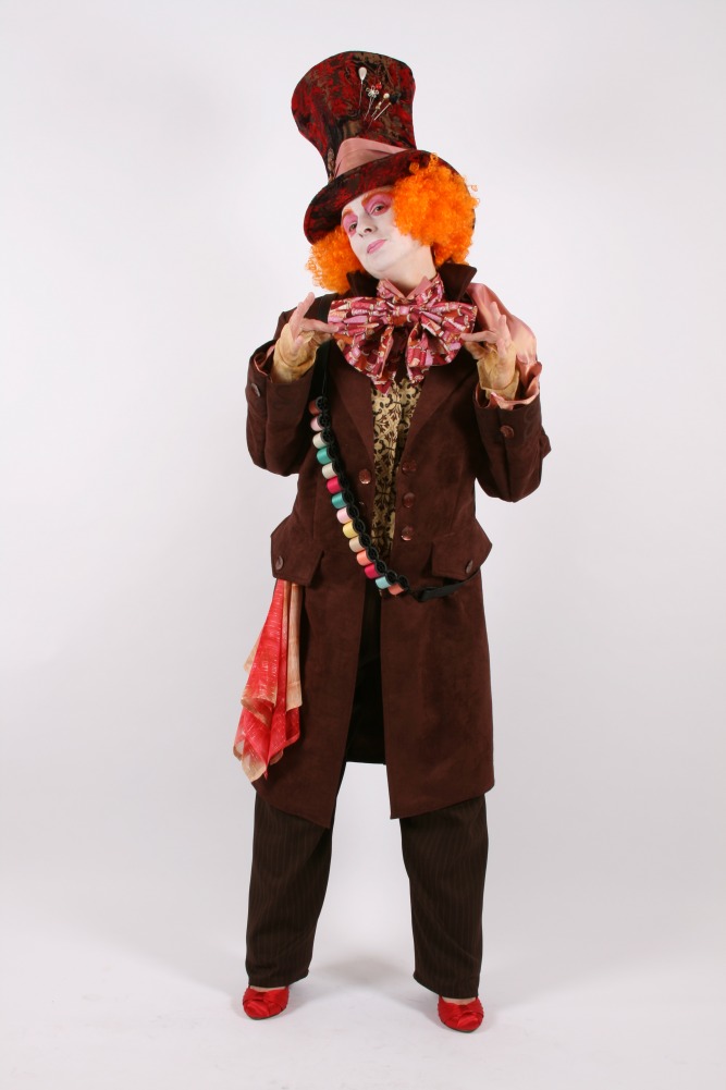 Men's Ladies Alice in Wonderland Mad Hatter Costume Image