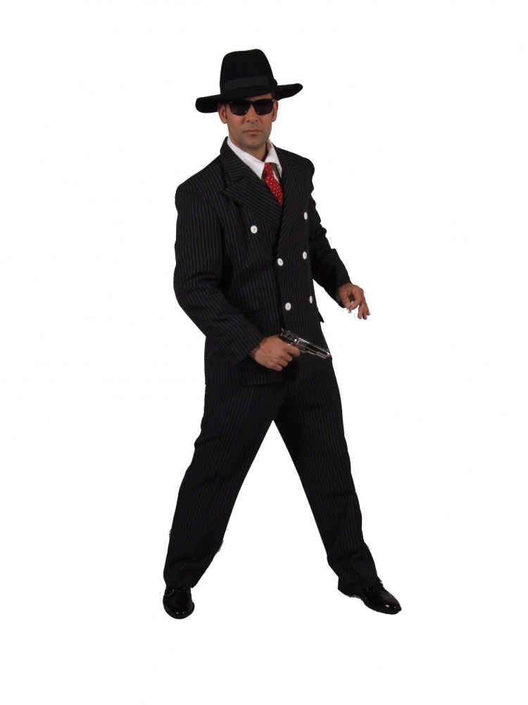 Men's 1920s 1930s Gangster Costume Image