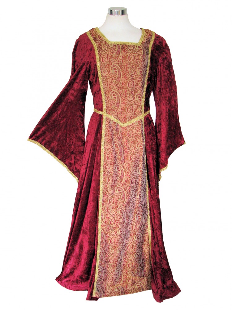 Ladies Petite Shorter Length Medieval Tudor Costume And French Hood Headdress Size 10 Image