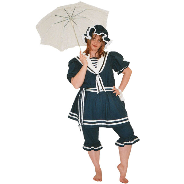 Ladies 1920s Victorian Bathing Belle Costume Size Size 20 - 22 - Complete  Costumes, Costume Hire