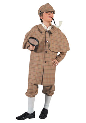 Boy's Victorian Edwardian Sherlock Holmes Costume Image