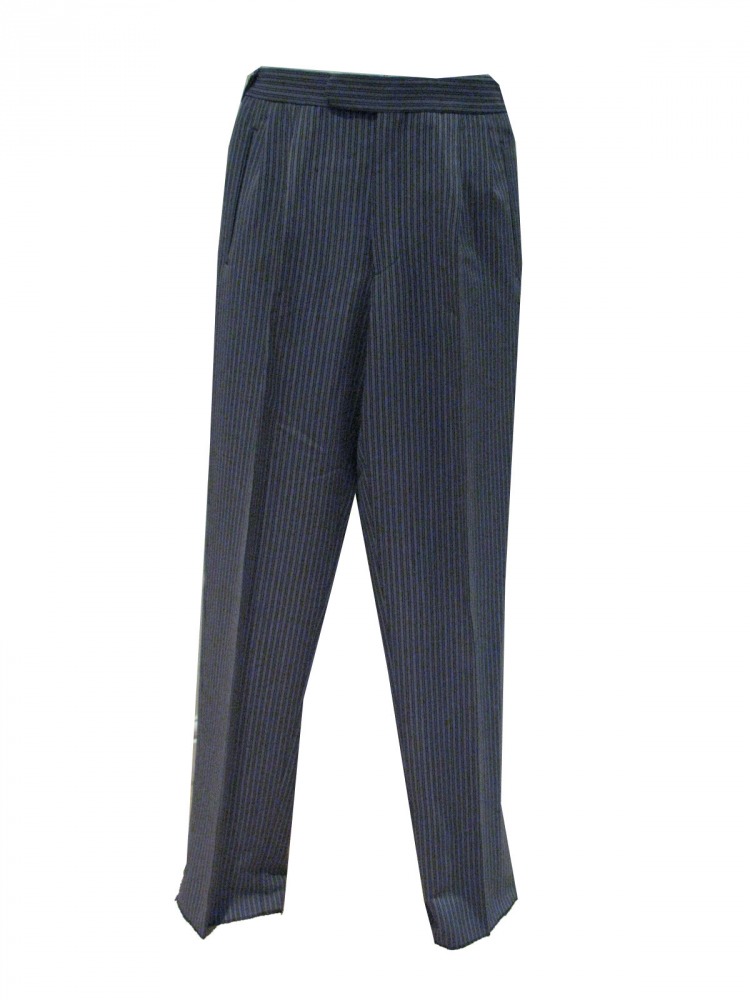 Men's Victorian Edwardian Pinstriped Morning Suit Trousers W36 L31 Image