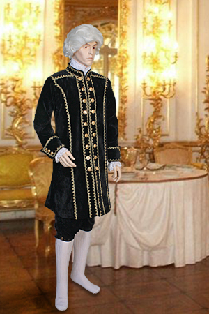 Men's Deluxe 18th Century Masked Ball Costume Image