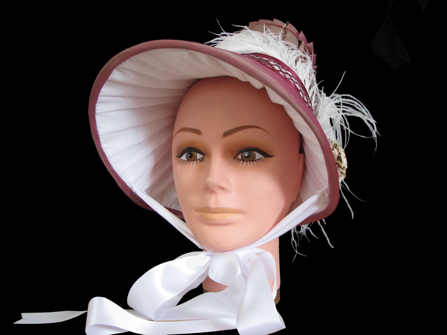 Ladies Deluxe Jane Austen Regency Bonnet Image