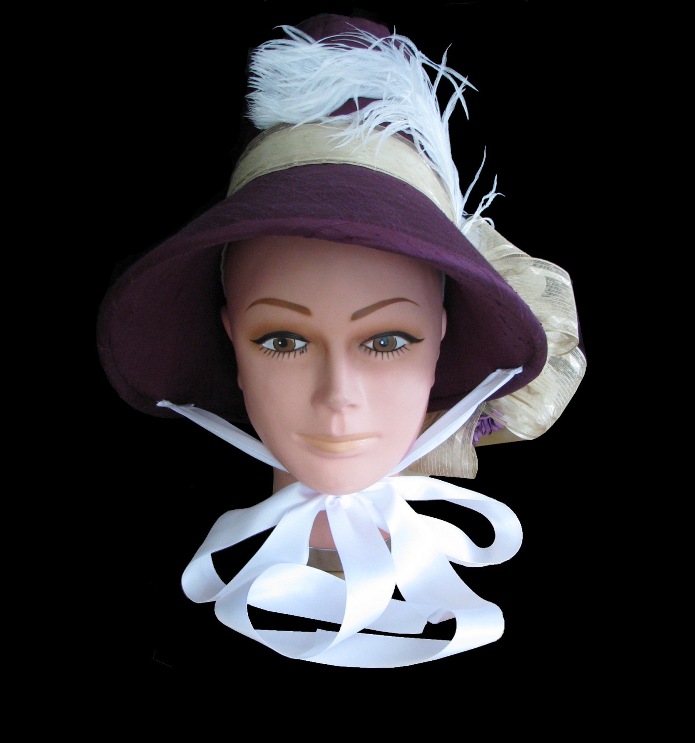 Ladies Deluxe Jane Austen Regency Bonnet Image