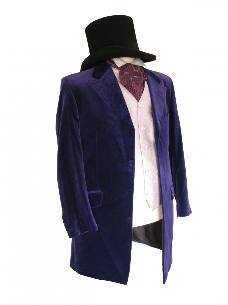 Men's Victorian Edwardian Willy Wonka Costume Size Medium Image