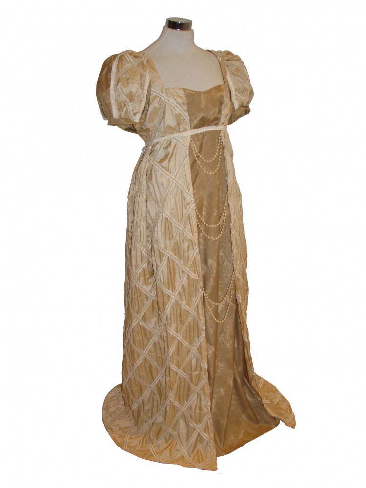 Ladies 19th Century Jane Austen Regency Evening Ball Gown Size 10 - 12 ...