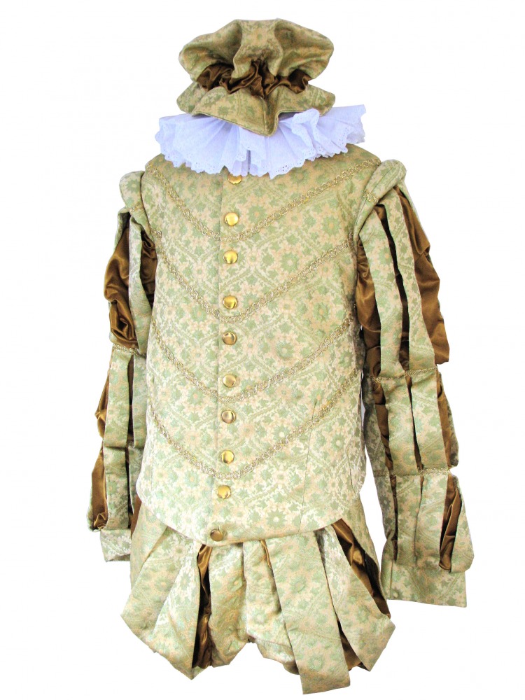 Men's Deluxe Medieval Tudor Elizabethan Costume Image