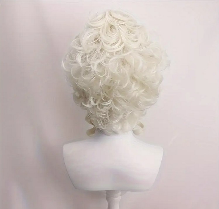 Ladies White Marie Antoinette Masked Ball Pompadour Georgian Wig Image