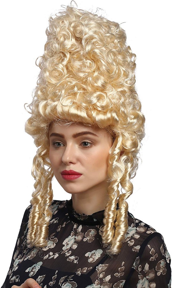 Ladies White Marie Antoinette Masked Ball Pompadour Georgian Wig Image