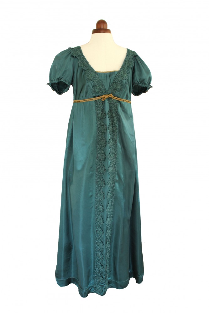 green regency dress Emerald Green Short Sleeve | Regency Gown main image 1