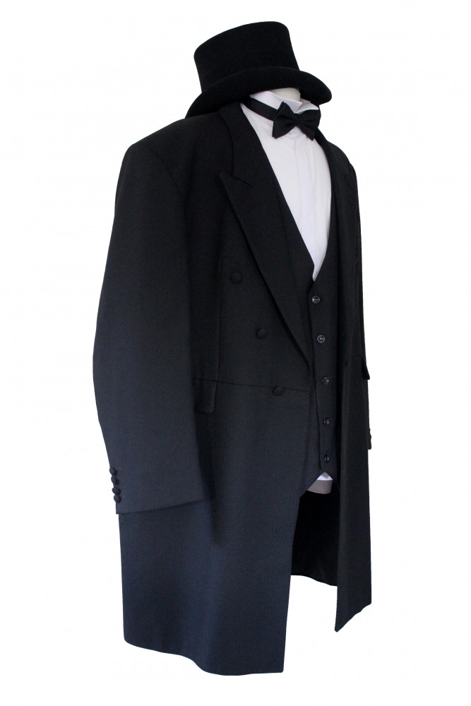 Men's Victorian Edwardian Frock Coat Costume Size XXL - Complete ...
