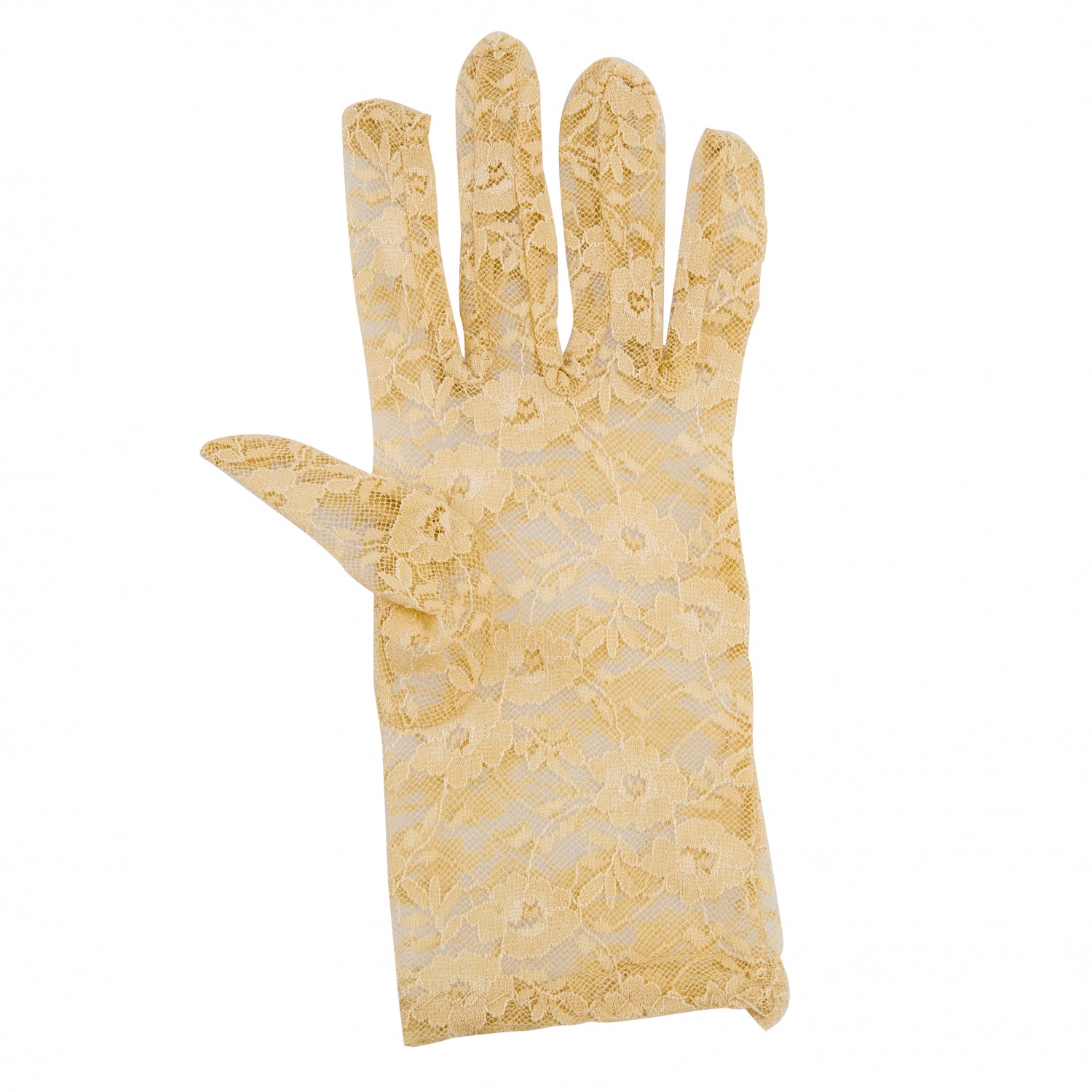 Ladies Cream Victorian Regency Lacy Gloves Image