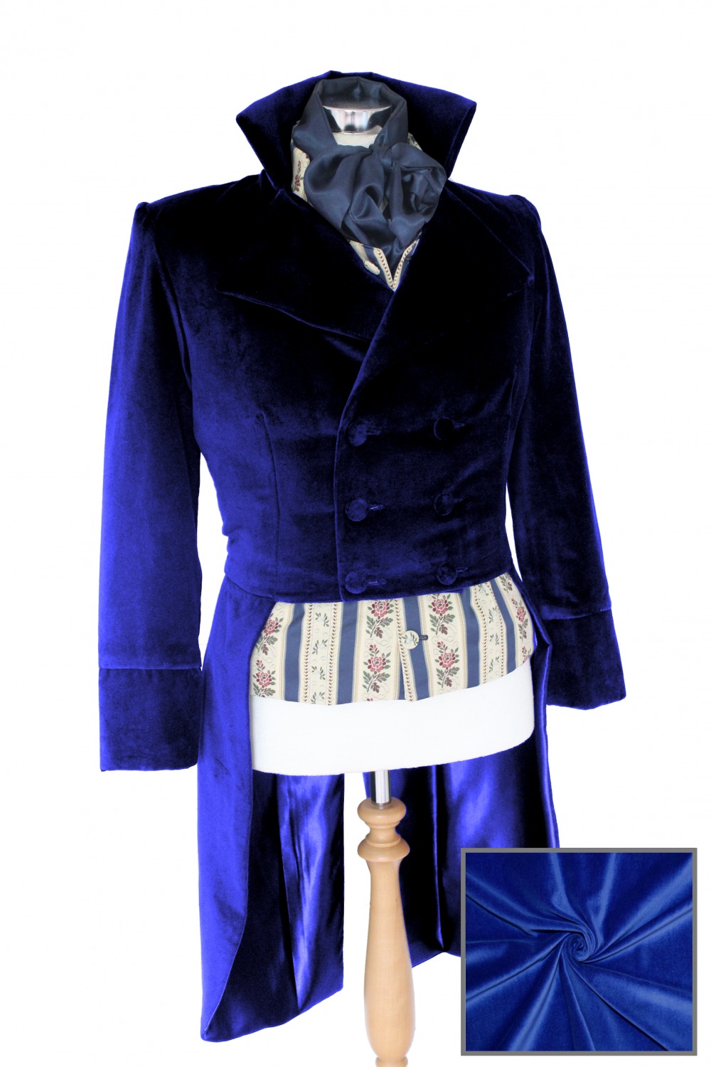 For Sale Made To Order Men's Handmade Velvet Deluxe Mr.Darcy Regency Victorian Tailcoat Made To Order XS, S, M, L, XL Image