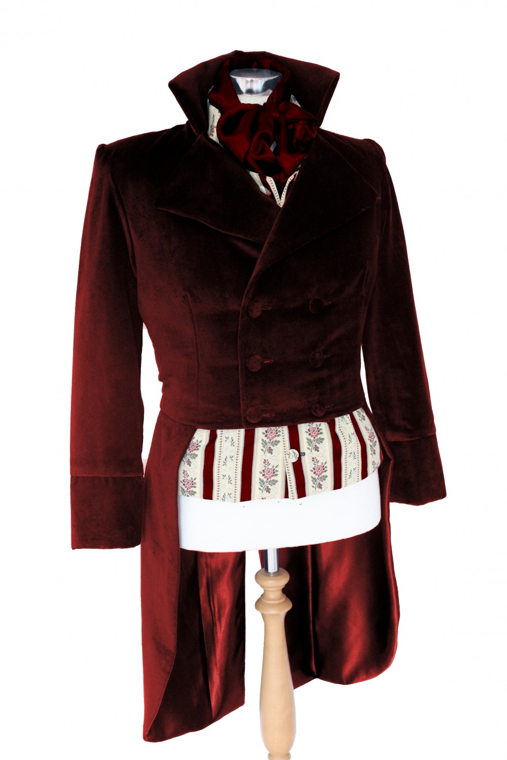For Sale Made To Order Men's Handmade Velvet Deluxe Mr.Darcy Regency Victorian Tailcoat Made To Order XS, S, M, L, XL Image