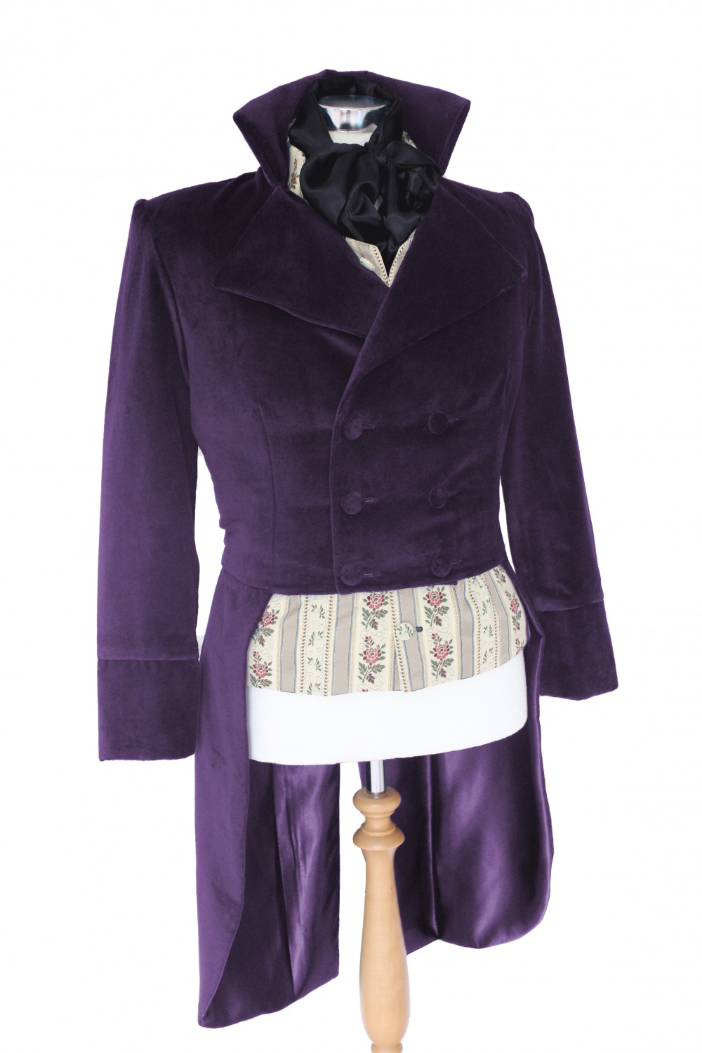 For Sale Made To Order Men's Handmade Velvet Deluxe Mr.Darcy Regency Victorian Tailcoat Made To Order XS, S, M, L, XL Image