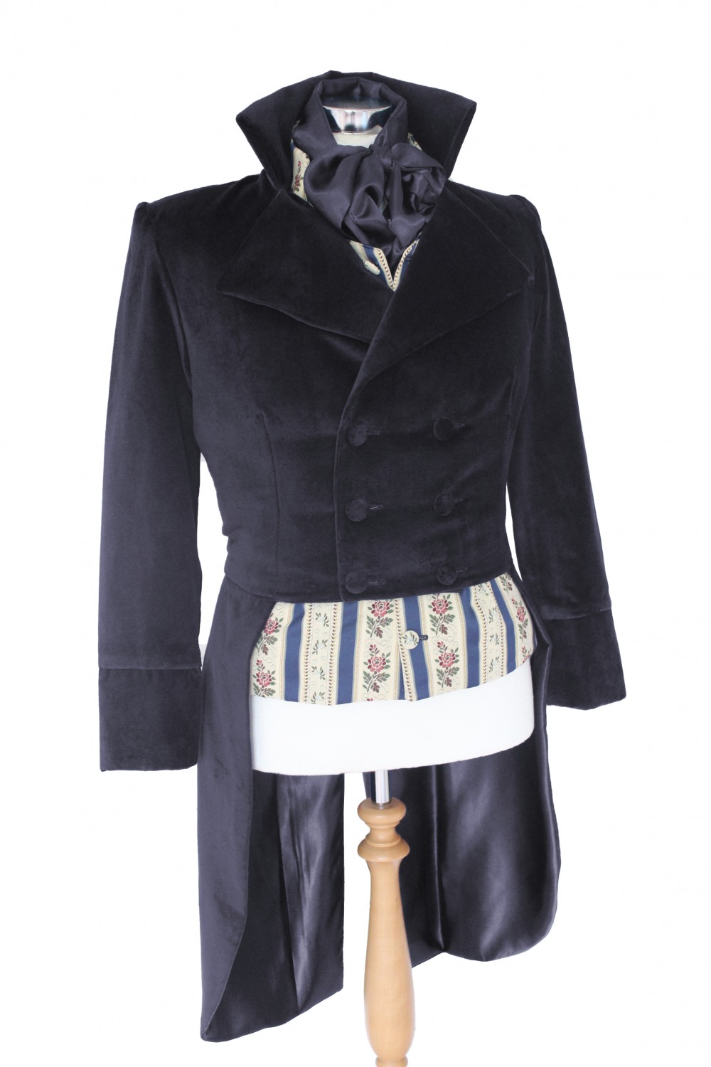 For Sale Made To Order Men's Handmade Velvet Deluxe Mr.Darcy Regency Victorian Tailcoat Made To Order XS, S, M, L, XL Image