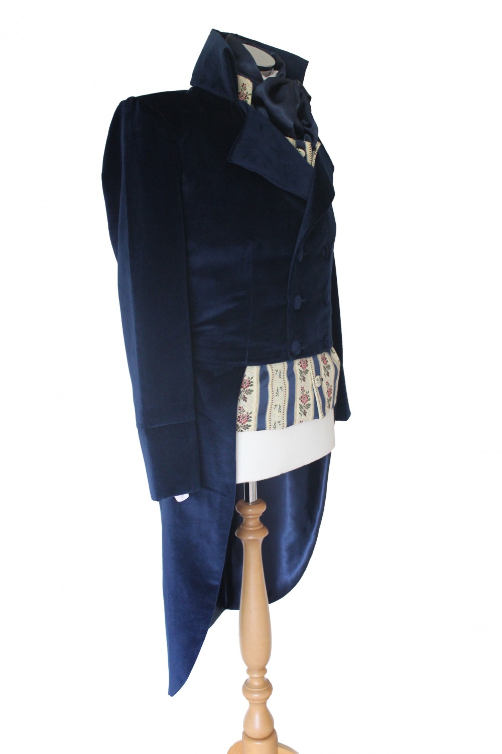 For Sale Made To Order Men's Handmade Velvet Deluxe Mr.Darcy Regency Victorian Tailcoat Made To Order XS, S, M, L, XL Image