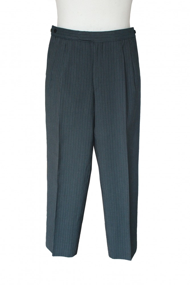Men's Victorian Edwardian Pinstriped Morning Suit Trousers W34 L30 ...