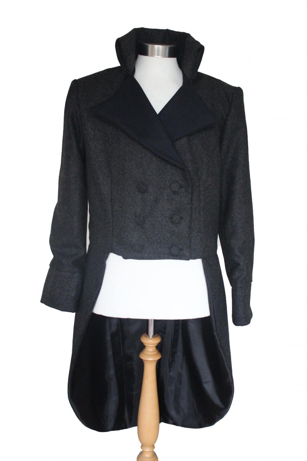 For Sale Made To Order Men's Handmade Woolen Deluxe Mr.Darcy Regency Victorian Tailcoat Made To Order XS, S, M, L, XL Image