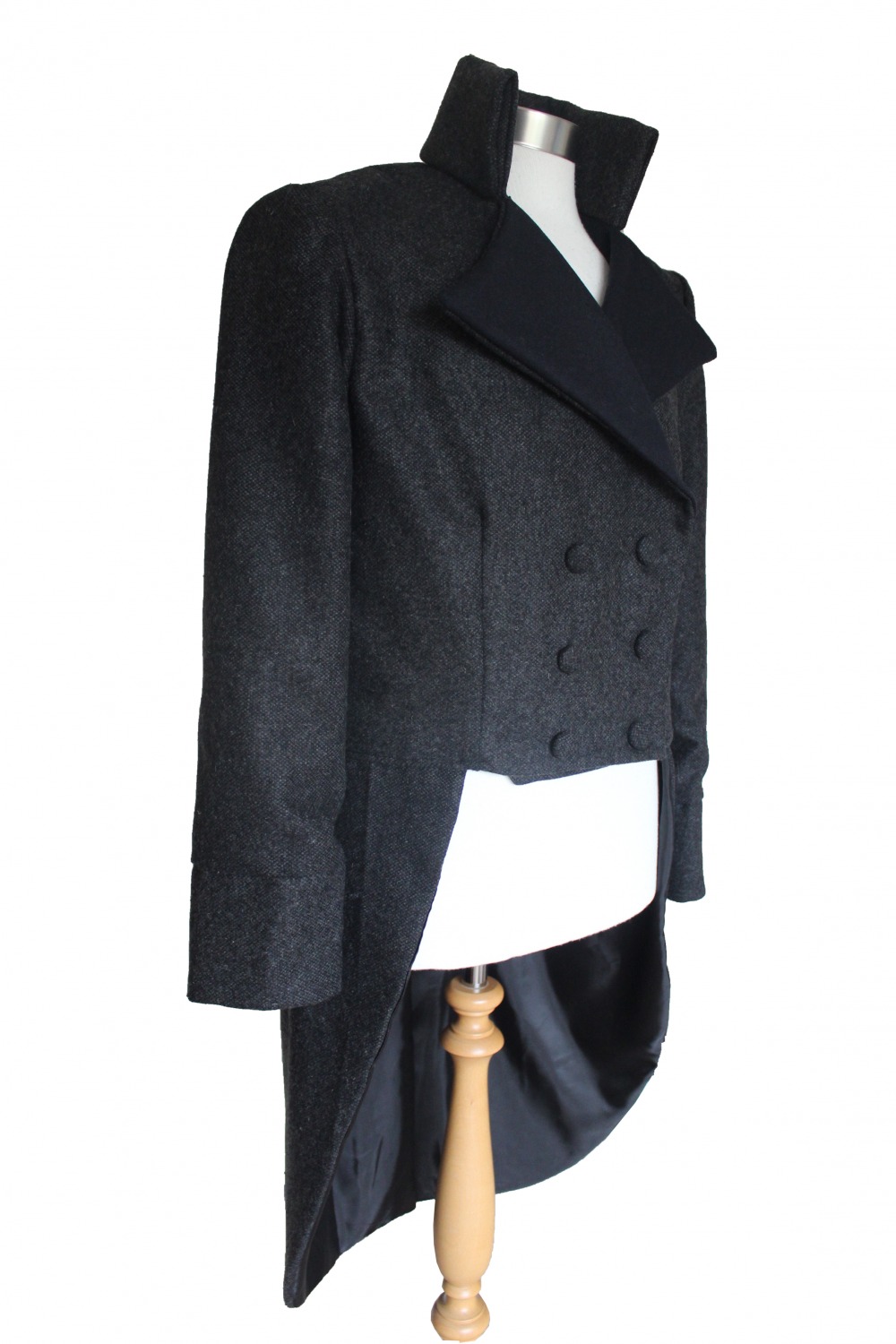 For Sale Men's Handmade Woolen Deluxe Mr.Darcy Regency Victorian Tailcoat Size Medium Ready To Go! Image