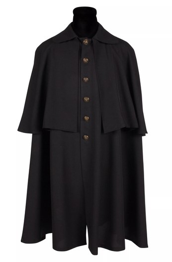Men's Regency Mr. Darcy Pride And Prejudice Victorian Coachman Jacket With Attached Cape Size L / XXL Image