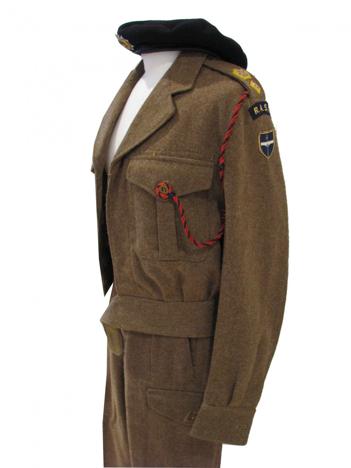 Mens 1940s Battledress Wartime Suit Costume Size S Image