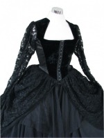 Ladies Black 18th Century Marie Antoinette Masked Ball Feather Fan