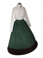 Ladies White Medieval Victorian Three Hooped Underskirt