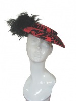 Ladies Black 18th Century Marie Antoinette Masked Ball Feather Fan