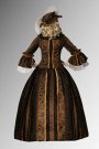 Ladies Black Medieval Georgian Victorian Three Tiered Underskirt 