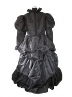 Ladies Black Medieval Georgian Victorian Three Tiered Underskirt 
