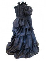 Ladies Black Medieval Georgian Victorian Three Tiered Underskirt 