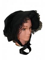 Ladies Black Medieval Georgian Victorian Three Tiered Underskirt 