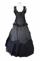 Ladies Long Black Ruched Satin Over The Elbow Opera Gloves